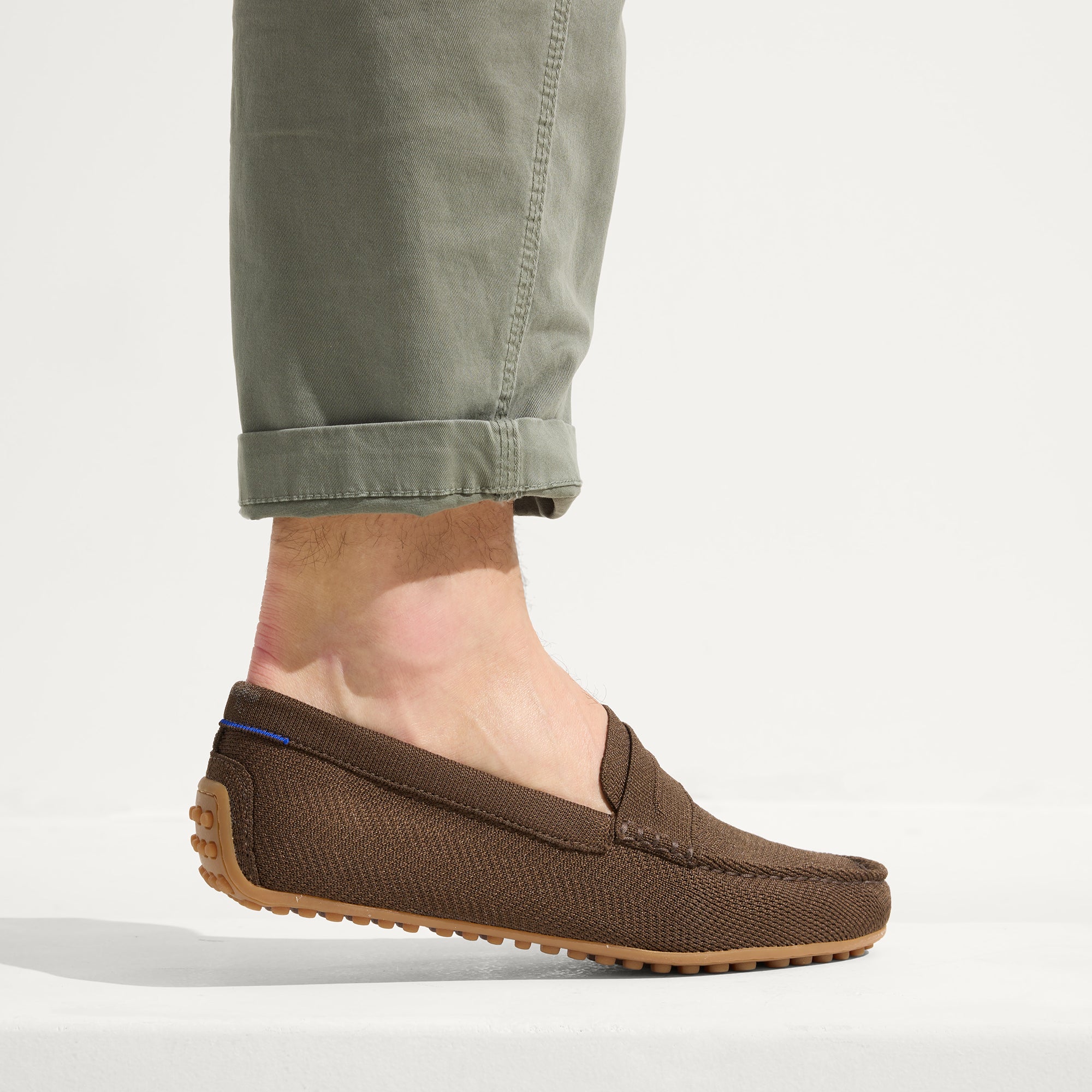Alternative view of The Driving Loafer   Brown Herringbone