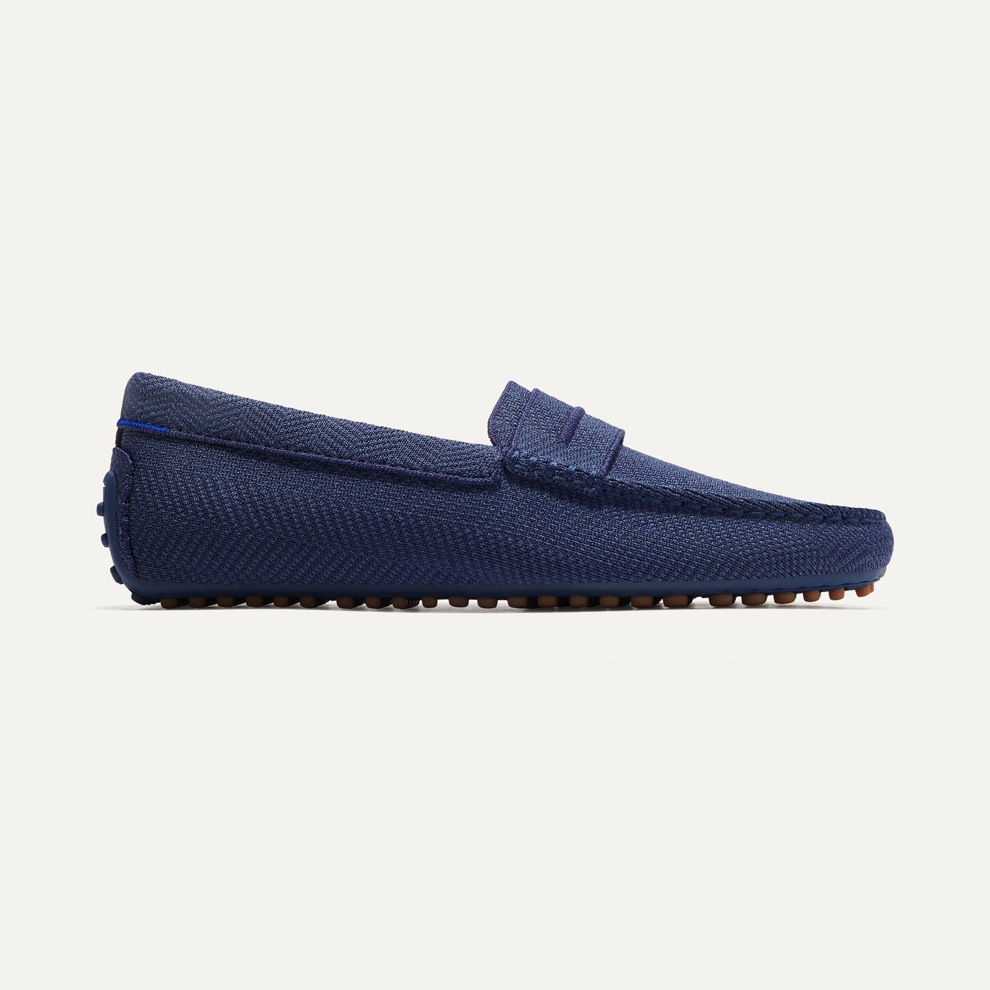 The Driving Loafer   Navy Herringbone