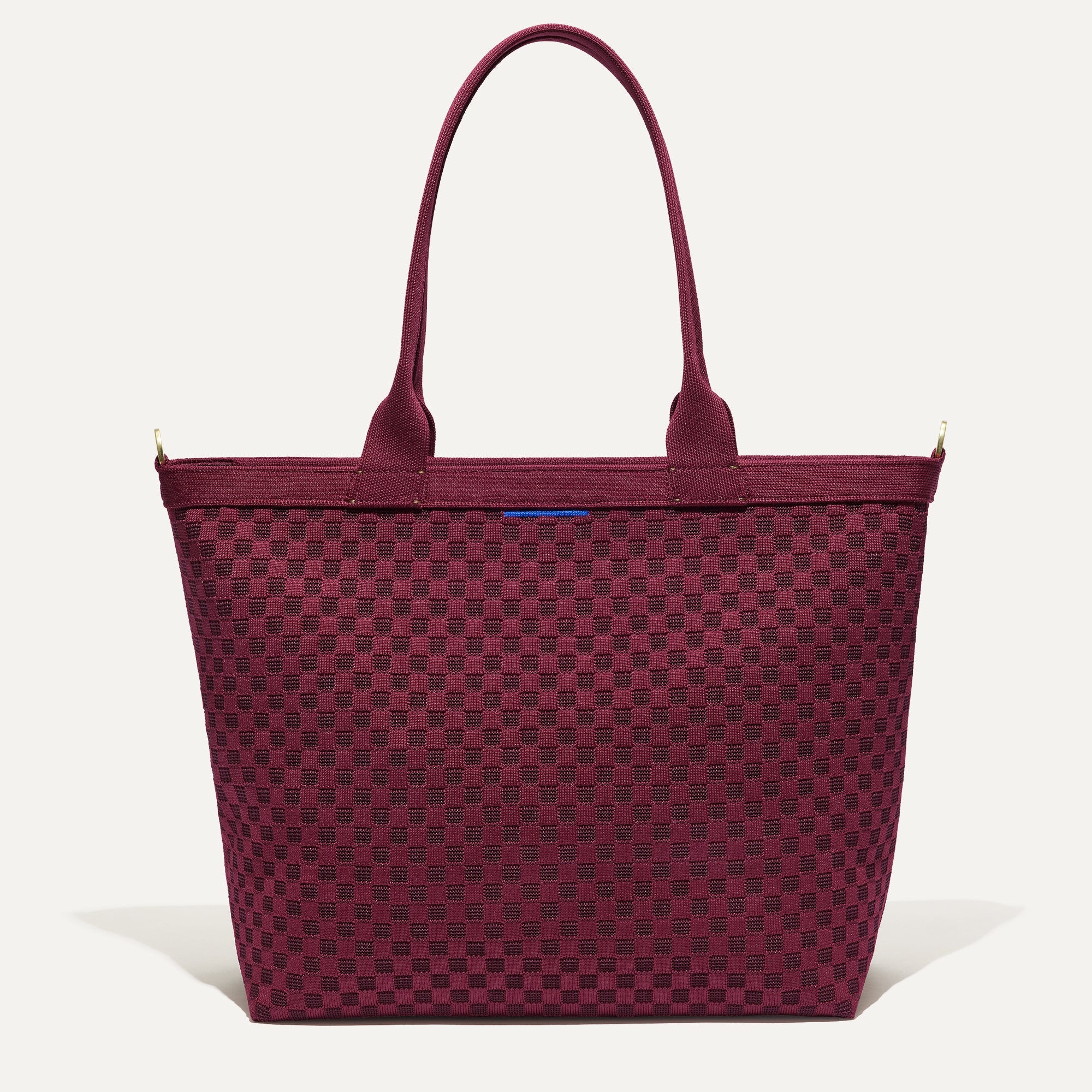 The Lightweight Zip Tote   Cabernet Check