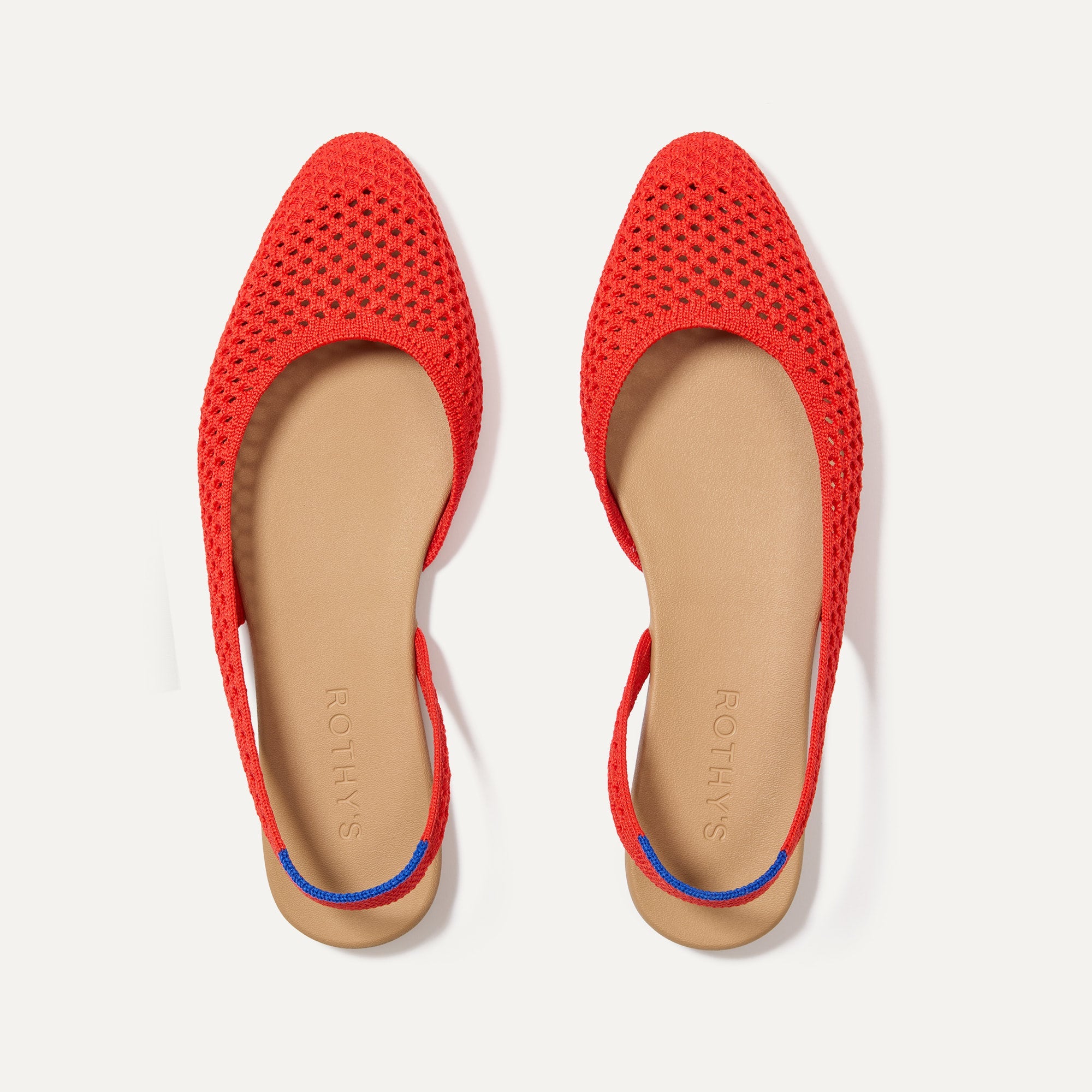 The Almond Slingback   Poppy Mesh
