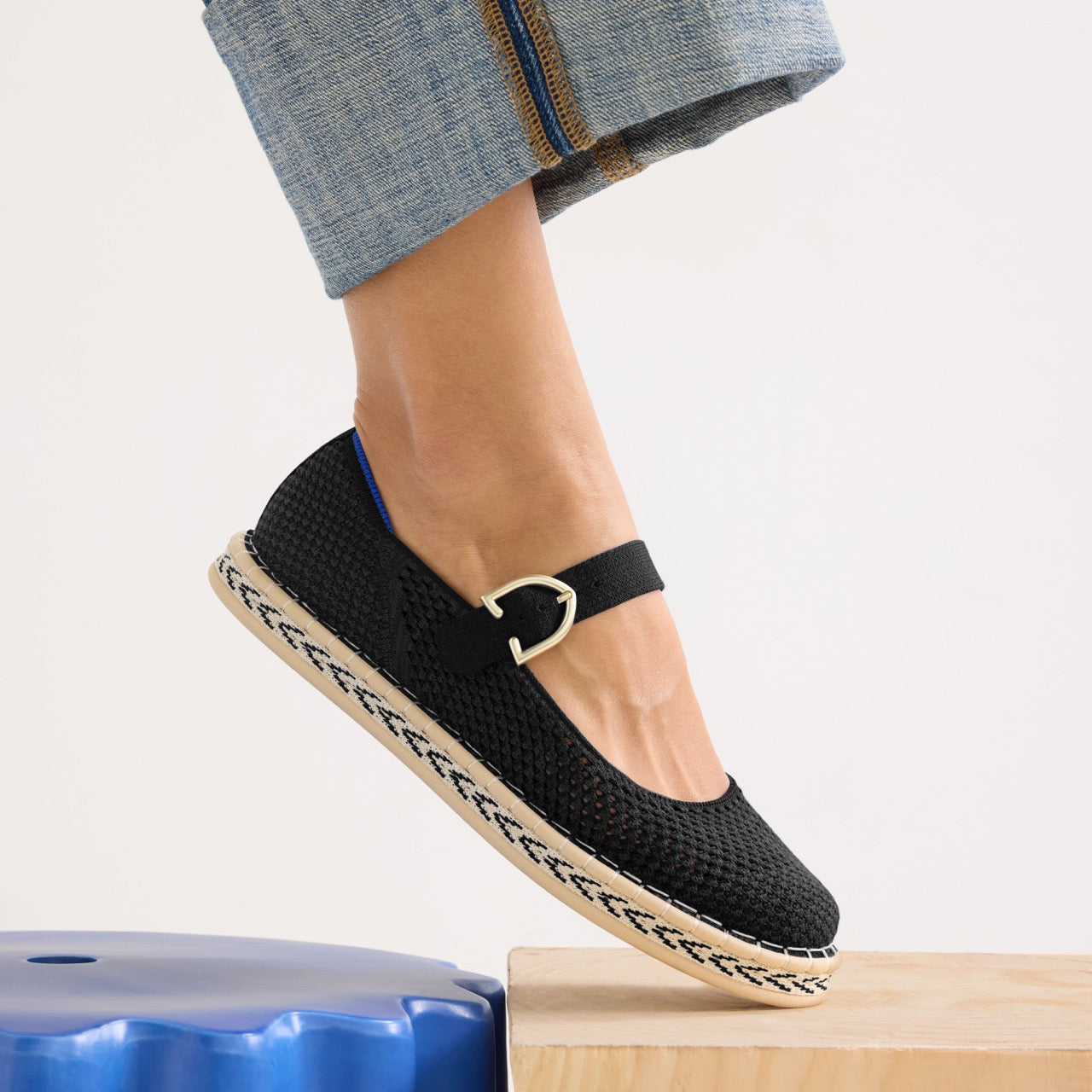 Alternative view of The Espadrille Mary Jane   Black