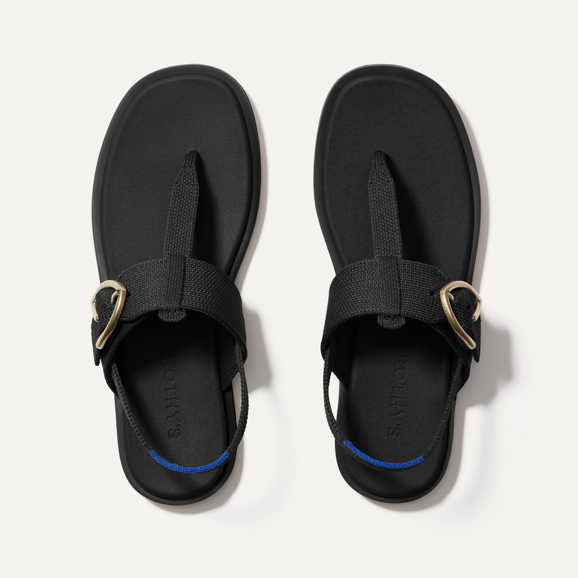 The T Strap Sandal   Black