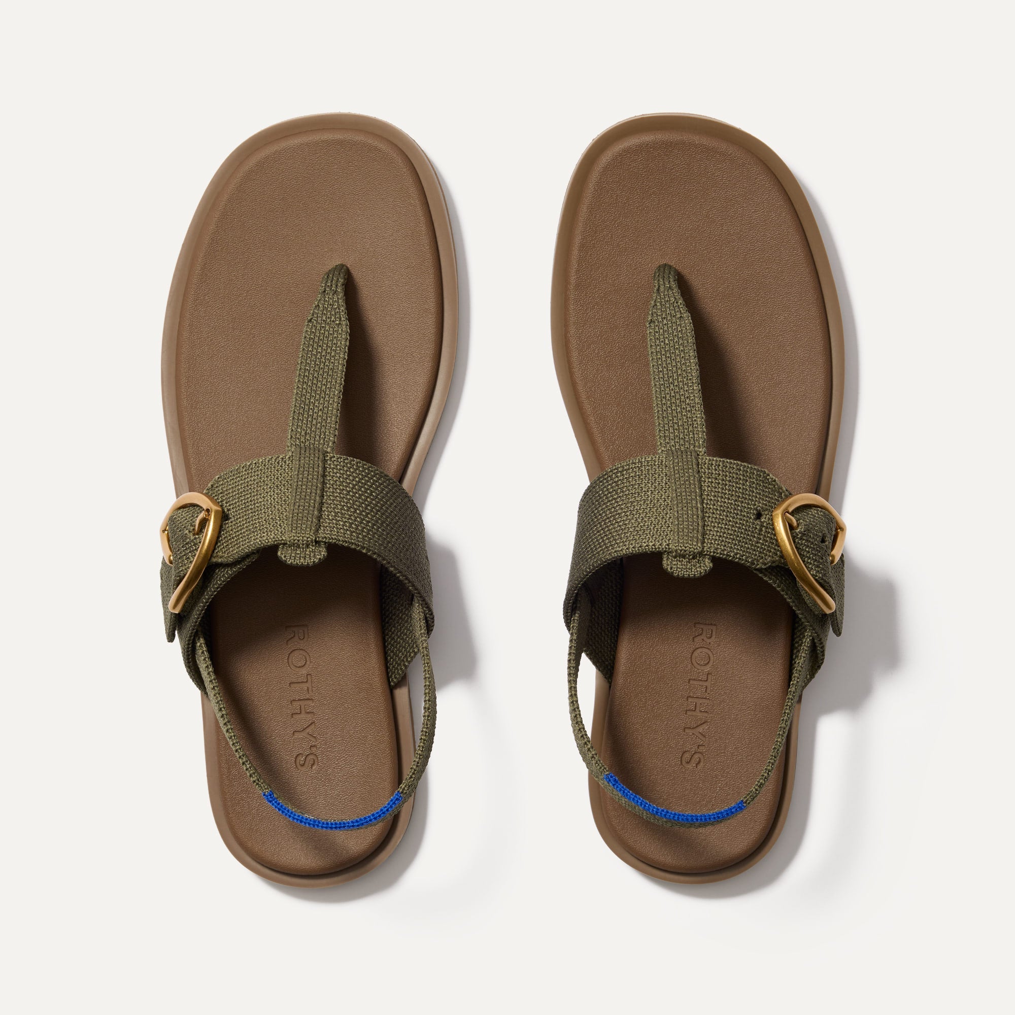 The T Strap Sandal   Safari Green