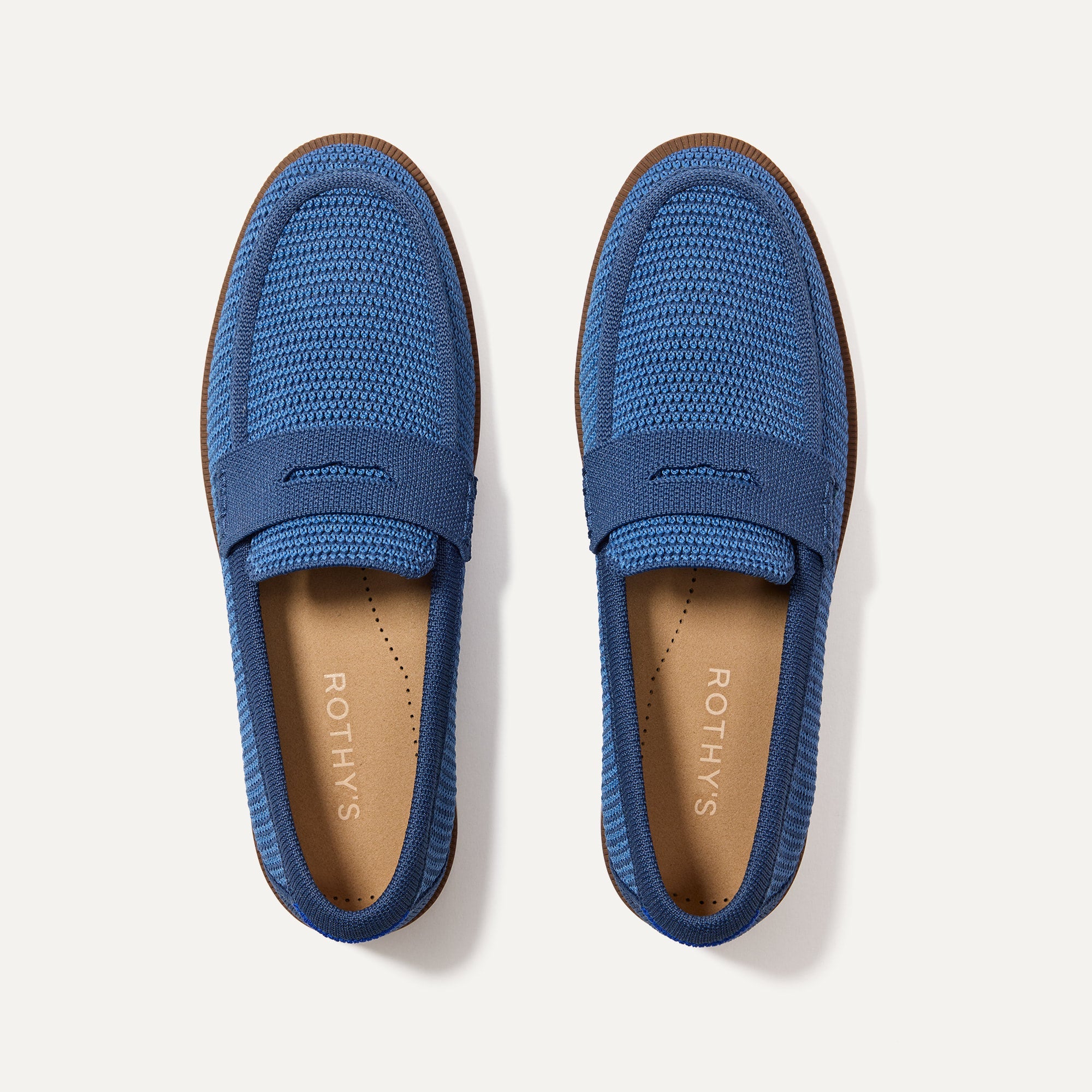 The Penny Loafer   Blue Raffia Knit