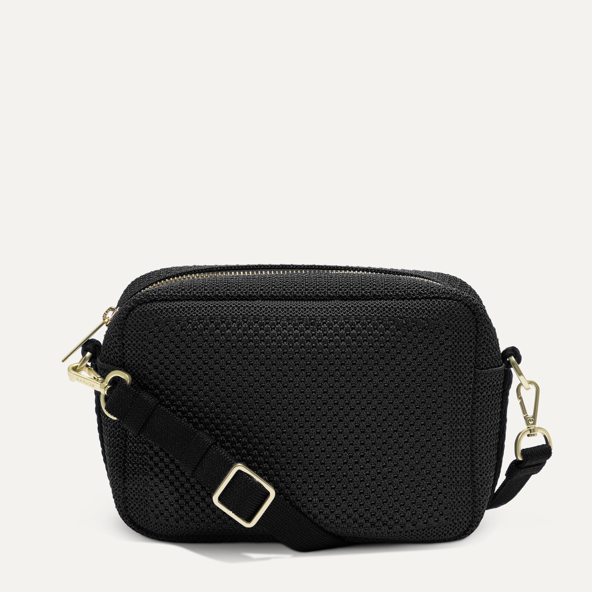 Alternative view of The Crossbody Camera Bag   Black Licorice Open Knit
