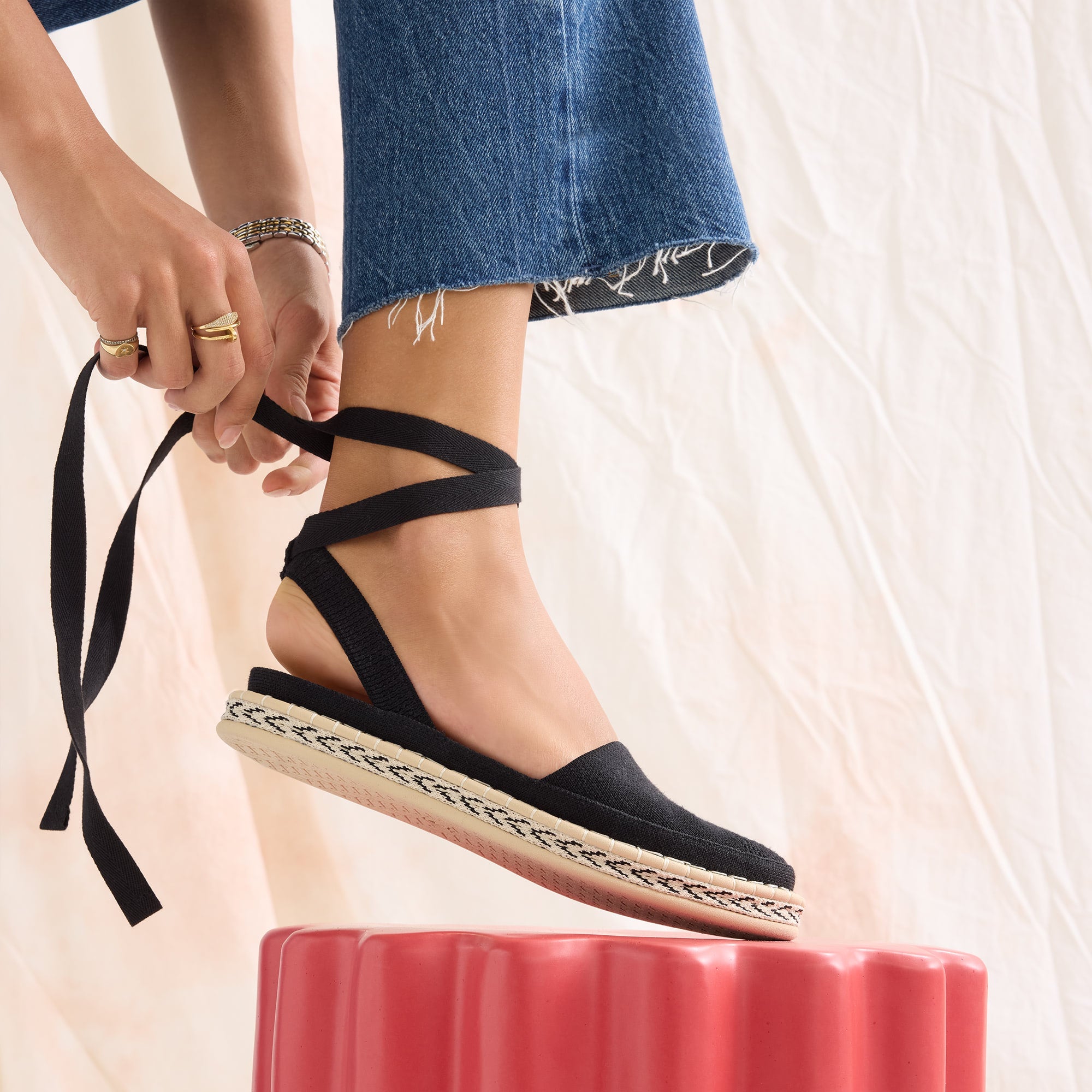 Alternative view of The D'Orsay Espadrille   Black