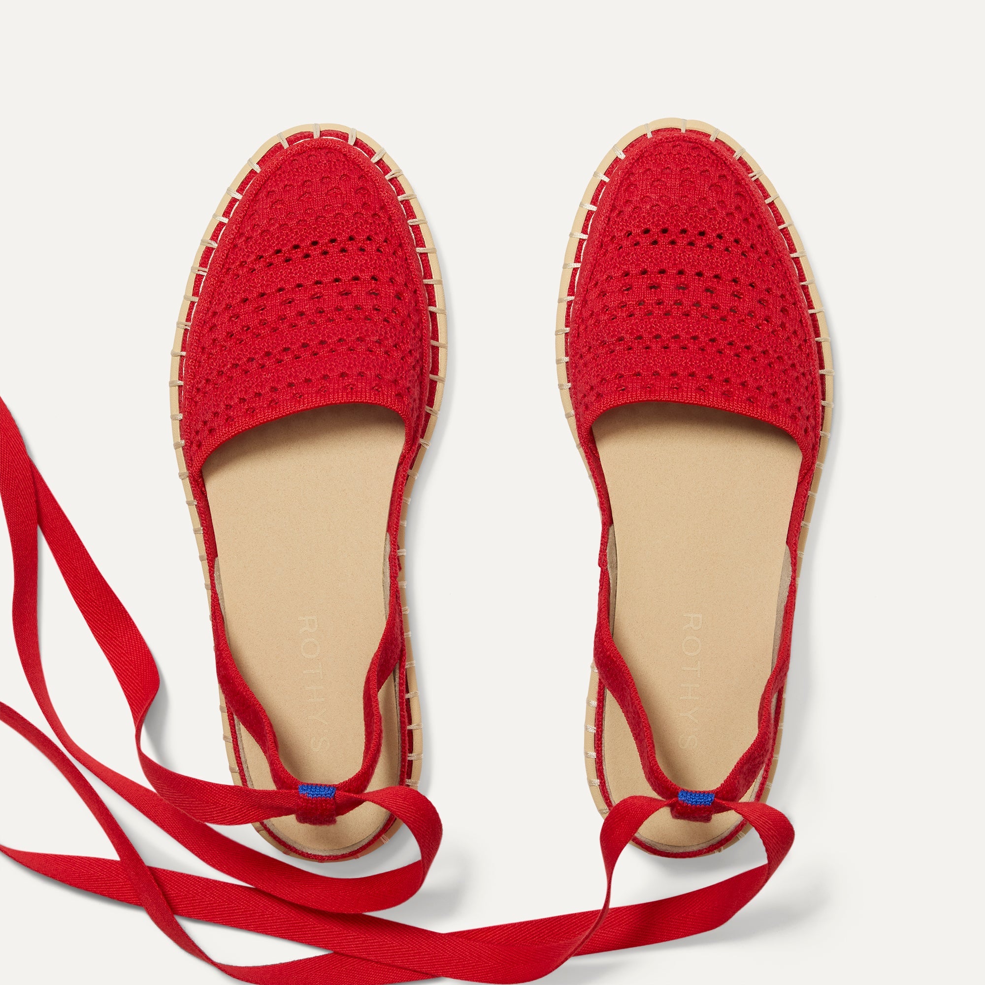 The D'Orsay Espadrille   Bright Red Crochet