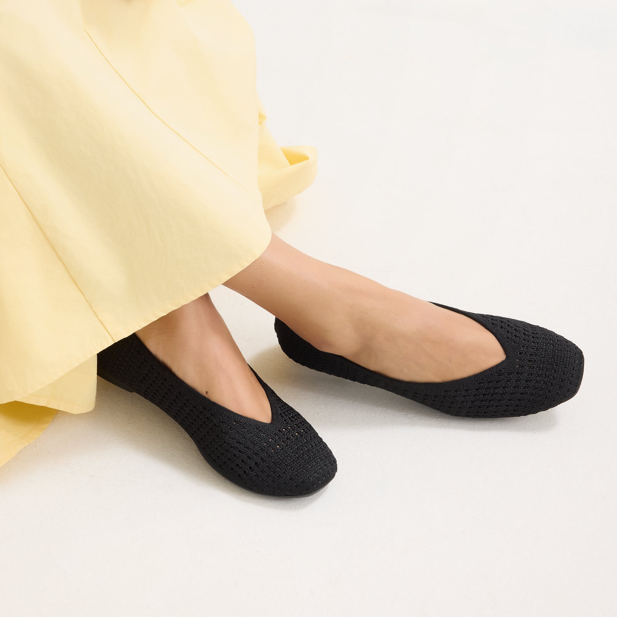 Alternative view of The Max Square Ballerina   Black Mesh